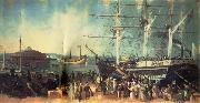 Samuel Bell Waugh The Bay and Harbor of New York Spain oil painting artist